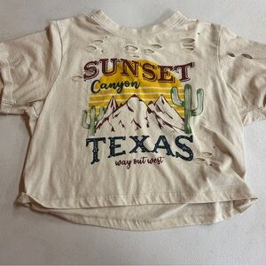Recycled Threads Sunset Canyon Cream T-Shirt - Size S